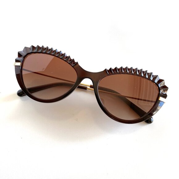 Dolce & Gabbana DG 6135 - 315913 Brown Cat Eye Sunglasses main image 11